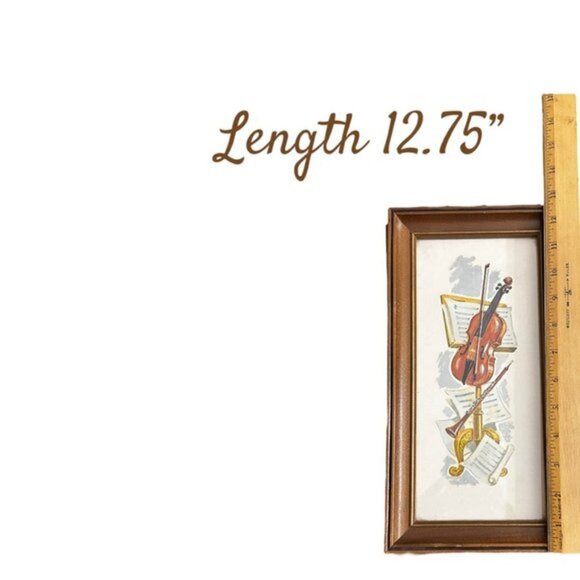 Vintage Pair Mid-Century A Lambert Orchestra Musical Instrument Framed Print EUC - Picture 8 of 8